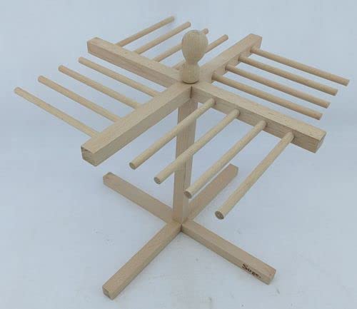 Stendi Pasta Fresca In Legno Con 16 Supporti Essiccatore Di Pasta Fresca A Stendino Asciuga La Pasta Lunga Come Spaghetti E Tagliatelle Sirge