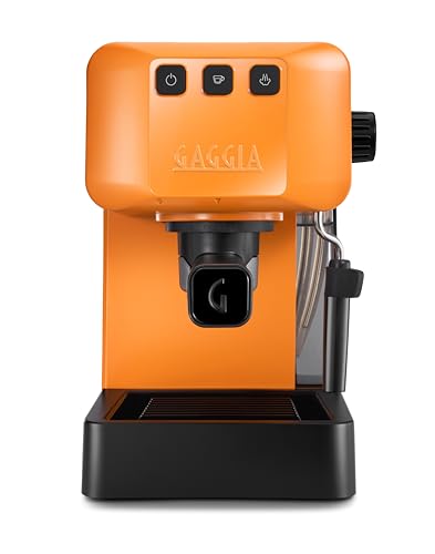 Gaggia Eg2109 Orange Macchina Manuale Da Caffè Espresso, Macinato O Cialde, Sistema Pod Per Espressi Cremosi Con Cialde, Pre-Infusione Automatica, 15