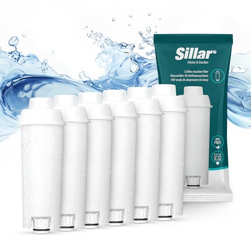 Sillar Set Da 6X Filtro Acqua Per Macchine Da Caffè Delonghi Dlsc002, Ser3017 & 5513292811 - Compatibile Con Le Serie Ecam, Esam, Etam | Adatto A Dina