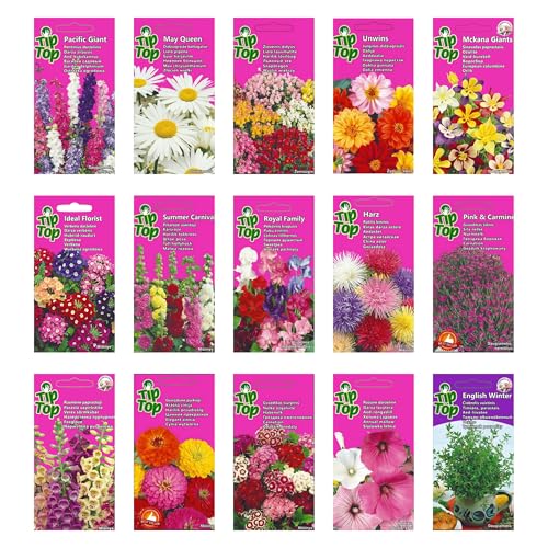 Flower Seed Collection Cottage Garden & Border Favorites, Ispirato Alla Horticultural Society, Nonogm, Semi Di Qualità
