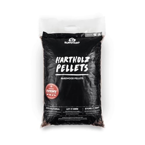 Burnhard Pellets In Legno Hickory 10Kg - Pellet In Ciliegio Per Forni Da Pizza, Smoker & Barbecue