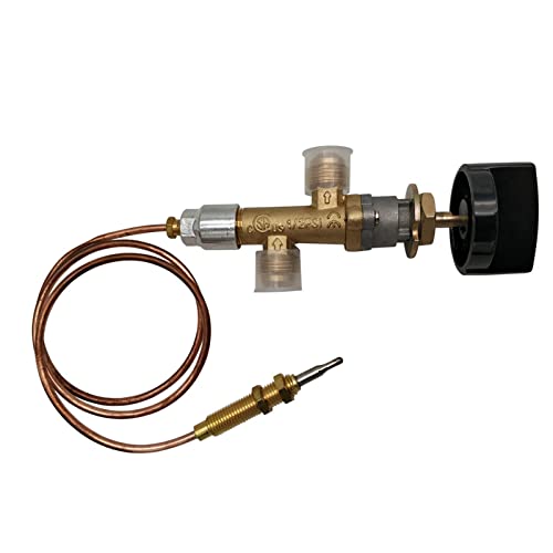 Mensi Low Pressure Lpg Propane Gas Fireplace Fire Pit Flame Failure Safety Control Valve Kit With 𝟑/𝟖" 𝐌𝐚𝐥𝐞 𝐅𝐥𝐚𝐫𝐞 𝐒𝐰𝐢𝐯𝐞𝐥 (𝟓/𝟖"-𝟏𝟖𝐔𝐍𝐄𝐅) Fitting