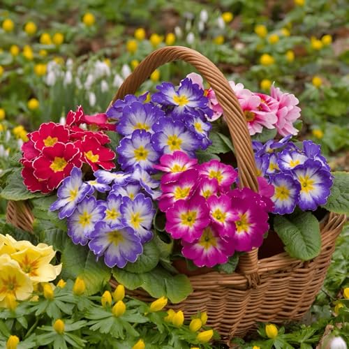 90 Seeds, Primula Primrose Flower Seeds Perennial Home Garden Flowers Seeds Edging Plants Rock Gardens Flower Plants Seeds Attractive To Pollinators