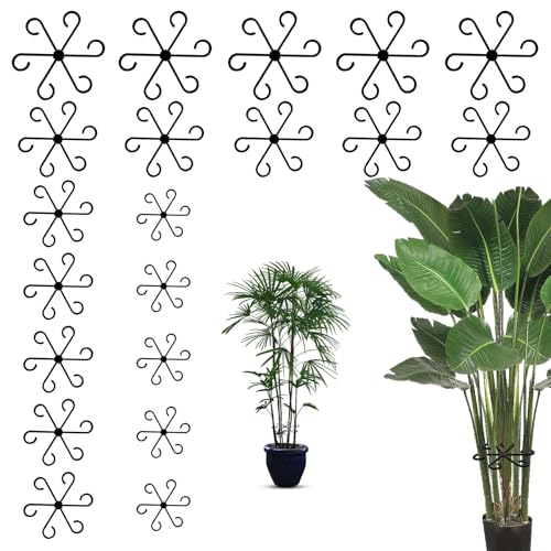 Hjiama 20 Clips De Soporte Para Plantas En Forma De Flor, 4 Tamaños, Clips De Plástico Para Sostener Flores Y Plantas Trepadoras