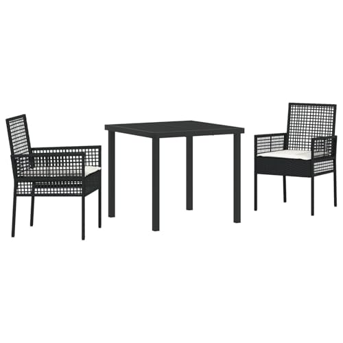 Vidaxl Set Da Pranzo Giardino 5 Pezzi Con Cuscini Beige Rattan Polipropilene