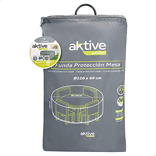 Aktive Copertura Impermeabile Per Tavolo Da Giardino, Coperture Impermeabili Per Mobili Da Giardino, Copertura Per Tavolo Rotondo, Ø120 Cm, 60% Polies