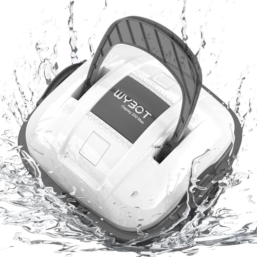 Wybot Robot Per Piscina, Funziona In 100 Minuti, Pulitore Automatico, Parcheggio Automatico Per Piscina, Forte Potenza Di Aspirazione, Due Ingressi D'