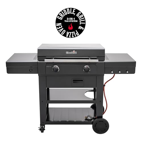 Char-Broil Versa-Tile Griddle - 30 Mbar Barbecue A Gas Per Arrostire, Grigliare E Cuocere Al Forno