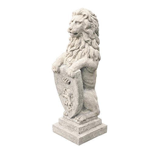 Design Toscano Ng30842 Scultura Leone Del Castello Di Beaumaris, Marrone, 26.5X30.5X80 Cm