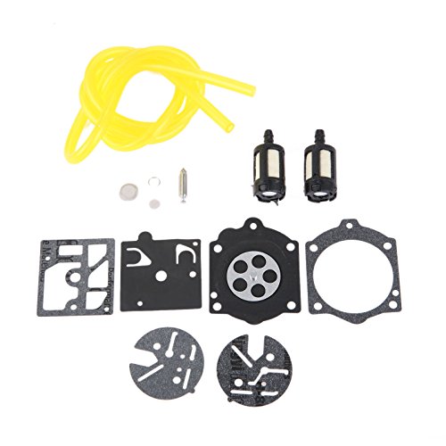 Hicello Kit Di Riparazione Carburatore K10-Hdc Compatibile Con Homelite Xl 2 E Super 2 Di Ricambio Per Walbro Hdc Carb, Con Diaframma Filtro Carburant