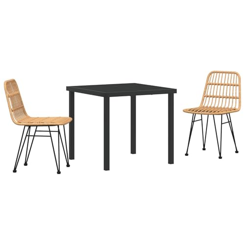 Vidaxl Set Da Pranzo Da Giardino 5 Pezzi Rattan Polietilene Marrone