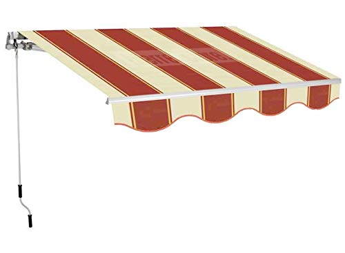 Tenda Barra Quadra 4X3 Avvolgibile Per Soffitto O Parete Bordeaux Bianco