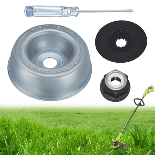 Jamssow 4 Pezzi Tagliaerba, Adattatore Lama Per Tagliaerba Stihl, Disco Di Spinta, Piastra Rider, Collare Dado, Cacciavite Manutenzione, Accessorio Pe