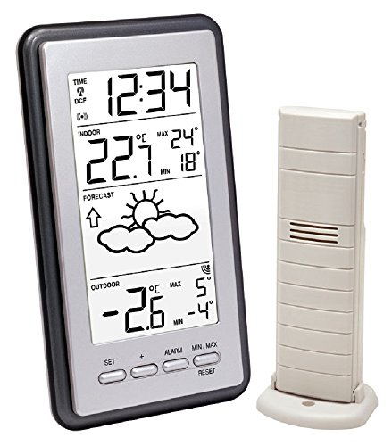 La Crosse Technology Ws9130It-S-Meg - Stazione Metereologica Con Temperatura Interna/Esterna, Colore: Grigio Metallizzato