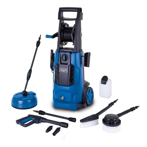 Scheppach Rondella Ad Alta Pressione Hce2800 | Pressione Di Esercizio 180 Bar | Portata 480 L/H | Avvolgitubo Integrato Con Tubo Da 5 M & Serbatoio Di