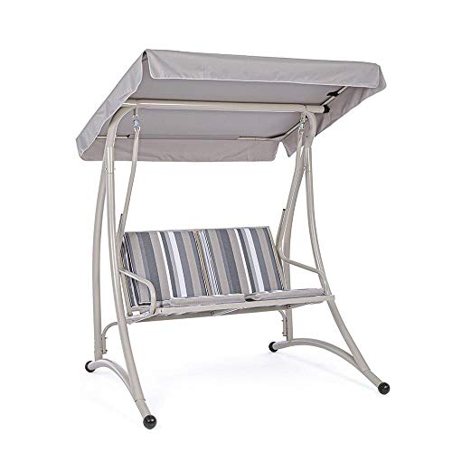Iperbriko Dondolo In Acciaio Due Posti Avorio Grely 145X120X H185 Cm