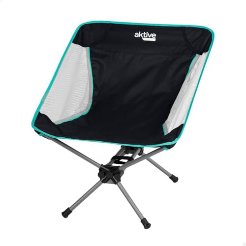 Aktive Sedia Da Campeggio Pieghevole, Molto Compatta, In Acciaio E Poliestere, Max. 110 Kg, 58X36X66 Cm, Comoda E Robusta, Antiscivolo, Con Borsa Per