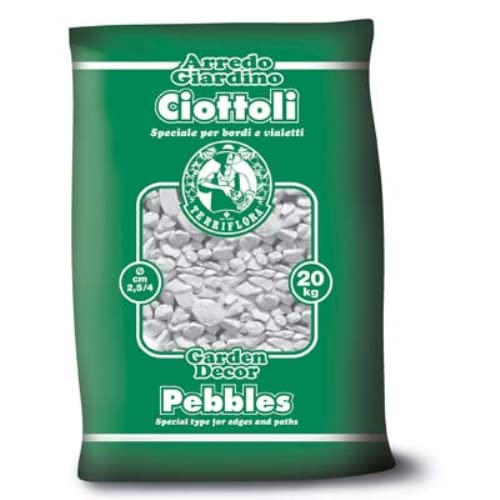 Terriflora Ciottolo Bianco Carrara Mm 25/40 Kg 20
