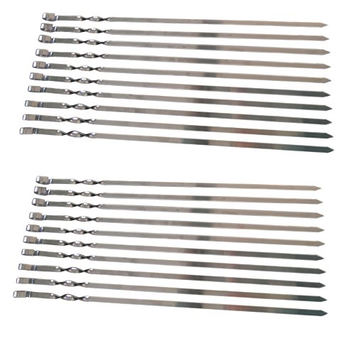 20 Stecchi Per Spiedini/Arrosticini In Acciaio Inox