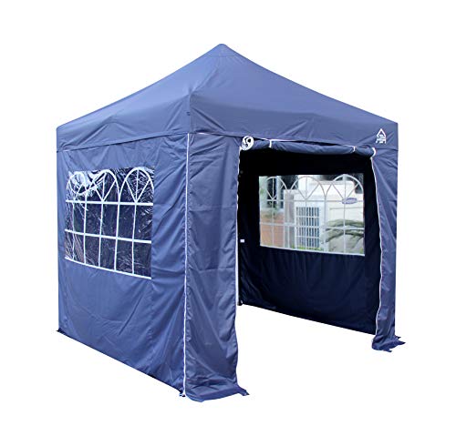 All Seasons Gazebos Gazebo Pop-Up 2.5X2.5M Completamente Impermeabile Con 4 Pareti Laterali Premium - Blu Navy