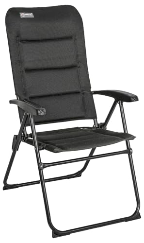 Homecall 3D Mesh Cover Recliner With Adjustable 5 Position Armrest Garden Chair Aluminium Caravan Folding Chair