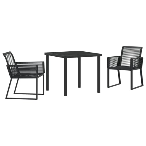 Vidaxl Set Da Pranzo Da Giardino Da 5 Pezzi Nero Rattan Polietilene