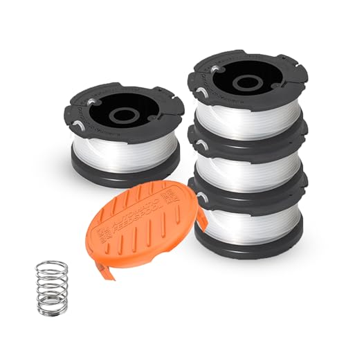 Viilich 4 Pezzi Bobine Tagliaerba Compatibile Con Tagliabordi Black&Decker Bobine Portafilo,Bobine Compatibile Con Tagliabordi Black&Decker A6481 A648