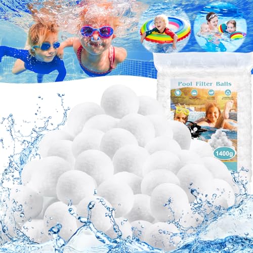 Jedwkfa 1400G Sfere Filtranti Per Piscina, Filtro Balls, Palline Filtro Piscina, Può Sostituisce 50Kg Di Filtro A Sabbia, Sabbia Per Filtro, Per Pompa