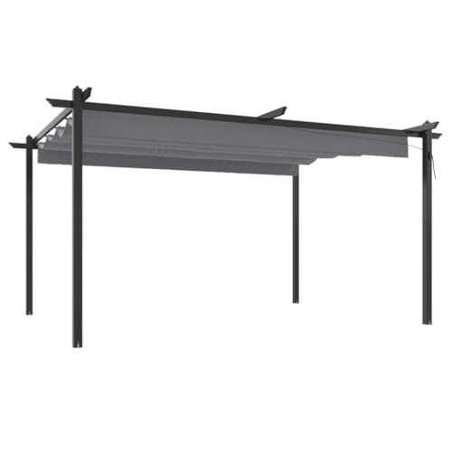 Vidaxl Pergola Da Giardino Con Tetto Retrattile 4X3 M Antracite