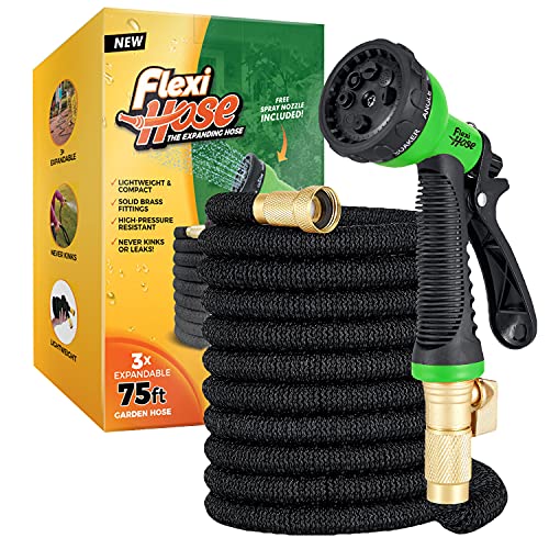 Flexi Hose Upgraded - Tubo Espandibile Da Giardino - 8 Funzioni - Nero - 23 M