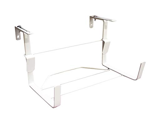 Louis Moulin - Supporto Per Fioriera In Ferro Piatto, Fissaggio Regolabile, 35 X 18 Cm, Colore: Bianco
