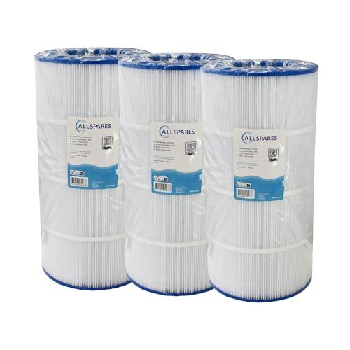 Allspares Filtro Acqua (3 Pezzi) Per Vasca Idromassaggio/Piscina, Adatto Per Waterair Cfr100 / 91003 / C-9699 (Diametro 252 X 505 Mm)