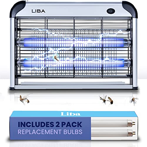 Liba Lampada Antizanzare, Lampe Anti Moustique 20W Eliminatore Elettrico Di Insetti Acchiappamosche Per Zanzare, Mosche, Repellente Per Interni Con 2 
