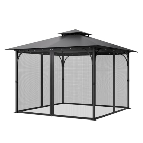 Vevor Rete Di Ricambio Per Gazebo, Adatta Per Gazebo Da 304,8 X 304,8 X 198,1 Cm Rete Anti-Moscerini Per Patio, Tenda Per Esterni A 4 Pannelli, Con Do