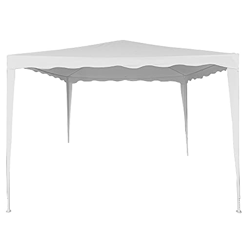 Aktive 62186 - Tenda Pieghevole Bianca 3X3 Per Giardino, Terrazza, Spiaggia O Campeggio | Tende Da Sole Per Terrazze Esterne | Pergole Da Giardino | G