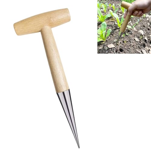 Piantatoio Tradizionale,Semina Dibbers Bulbi Strumenti Di Piantagione Bulbi In Acciaio Inox,Maneggevole Foraterra Alberelli E Bulbi Con Facilità E Pre