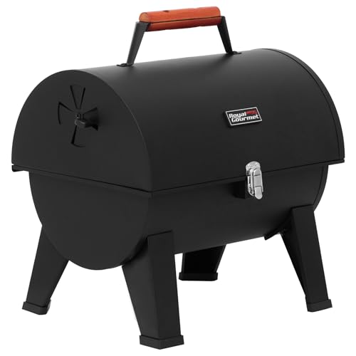Royal Gourmet Barbecue Portatile A Carbone Di Legna, Barbecue A Carbone, In Filo Di Acciaio Smaltato, Superficie Cottura, 44 X 31,8 Cm, Adatto Per Cam
