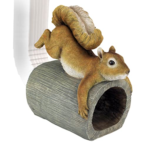 Design Toscano Qm2869000 Statuetta Crash Lo Scoiattolo Guardiano, Multicolore, 23X16.5X26.5 Cm