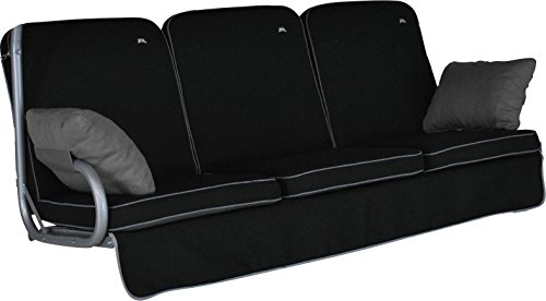 Angerer Cuscini Per Dondolo Primero Style 3 Posti, Design Style Nero (Senza Dondolo)