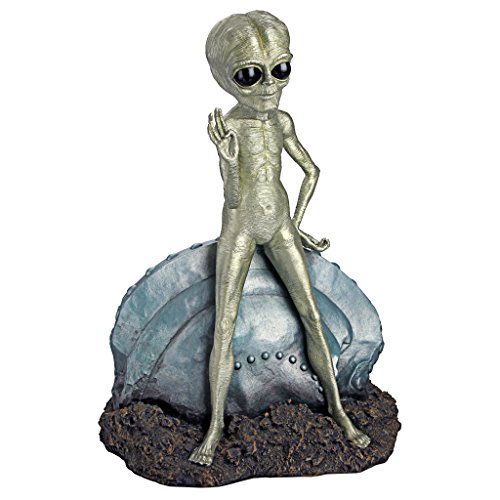 Design Toscano Db383016 Scultura L'Alieno Di Roswell, Multicolore