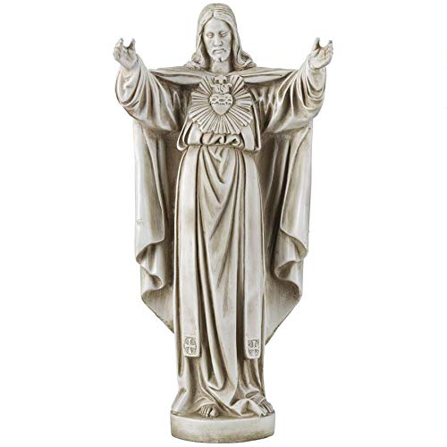 Design Toscano Ly712152 - Cuore Sacro Gesù, Pietra Antica