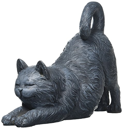 Design Toscano Ql57118 Statua Gatto Giocoso Che Si Stira, Grigio