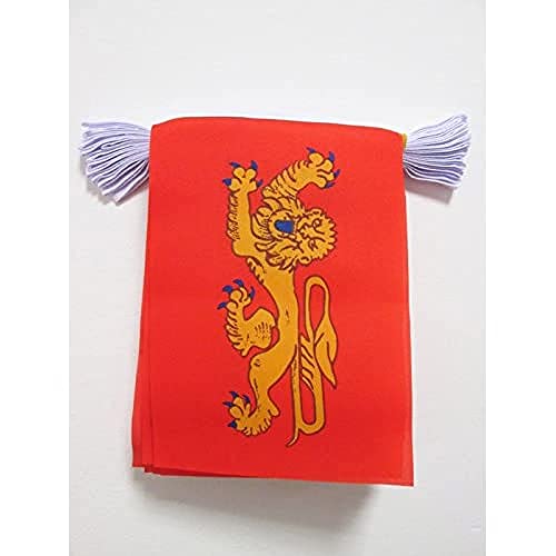 Az Flag Ghirlanda 6 Metri 20 Bandiere Aquitania 21X15Cm, Bandiera Aquitaine In Francia 15 X 21 Cm - Festone Bandierine