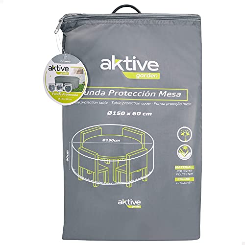 Aktive Copertura Impermeabile Per Tavolo Da Giardino, Coperture Impermeabili Per Mobili Da Giardino, Copertura Per Tavolo Rotondo, Ø150 Cm, 60% Polies