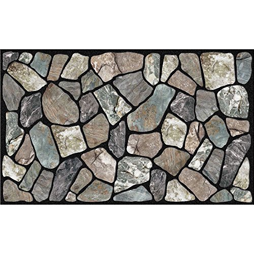 Apache Mills Masterpiece Zerbino Flagstone Grigio, 45,7 X 76,2 Cm, Resistente, Antiscivolo, Resistente Alle Intemperie, Ecologico, Tappetino Per Ingre