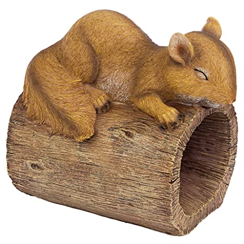 Design Toscano Qm13073 Statuetta Jolly Lo Scoiattolo Guardiano, Multicolore, 15X23X20.5 Cm