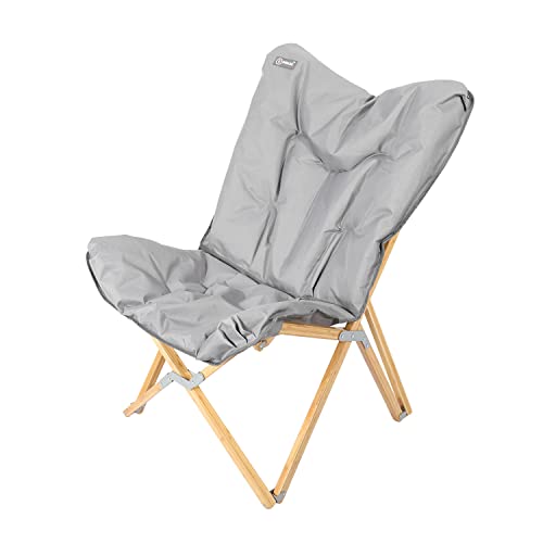Homecall Folding Garden Chair Bamboo Tube Cationic Polyester With Cushion