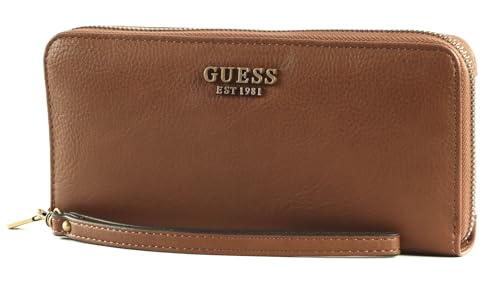 Guess Arja Slg Large Zip Around Marrone Cognac Taglia Unica