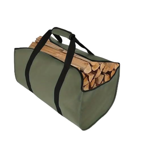 Borsa Per Legna Da Ardere, In Poliestere, Portatile, Pieghevole, Impermeabile, Verde Militare