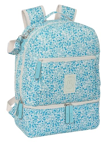 Safta Miffy Mum Garden - Zaino Per Accessori, Con Materiale Riciclato, Idrorepellente, Pratico E Confortevole, Resistente E Versatile, 30 X 15 X 43 Cm